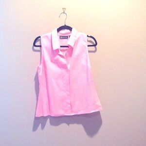 INC Sleeveless Pink linen blouse